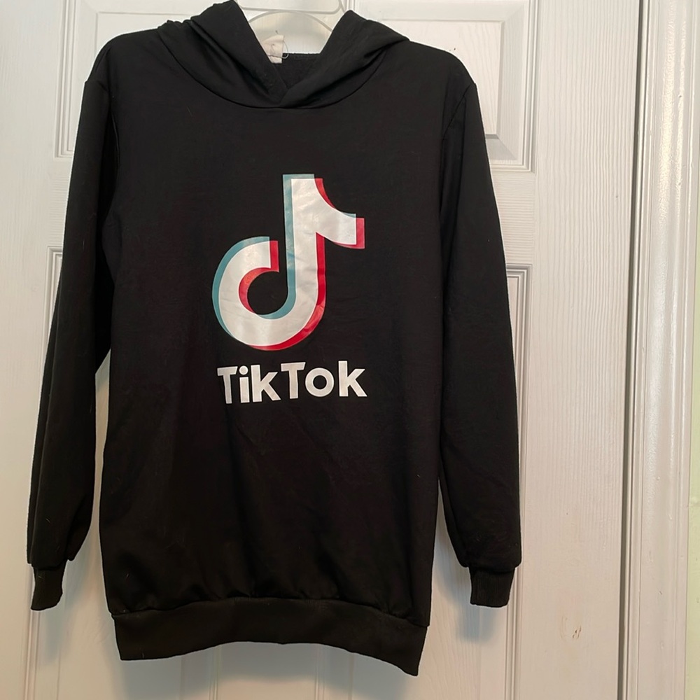 TikTok hoodie Size XS Black